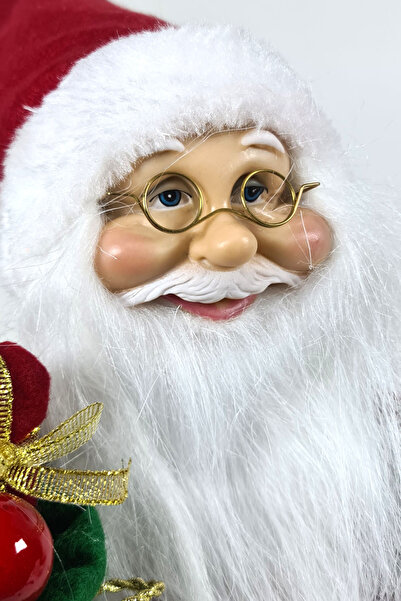 Binbirreyon Noel Baba Figür Biblo Yılbaşı Süsü 45cm Büyük Boy Ağaç Tutan ME126R