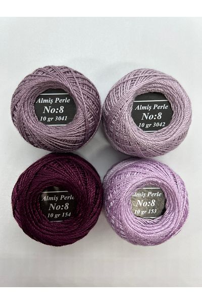 ALMİŞ Almiş Perle Etamin-Cross-Stitch 4 Thread Set (10 Gr-No:8)
