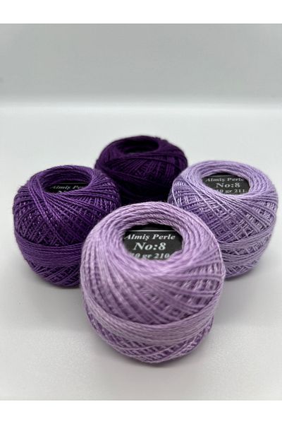 ALMİŞ Almiş Perle Etamin-Cross-Stitch 4 Thread Set (10 Gr-No:8)