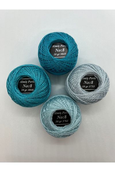 ALMİŞ Almiş Perle Etamin-Cross-Stitch 4 Thread Set (10 Gr-No:8)