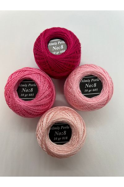 ALMİŞ Almiş Perle Etamin-Cross-Stitch 4 Thread Set (10 Gr-No:8)