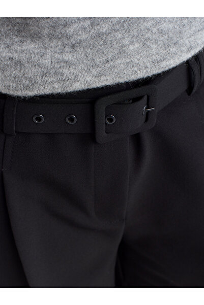 Dilvin 71574 Σορτς με ζώνη-Μαύρο