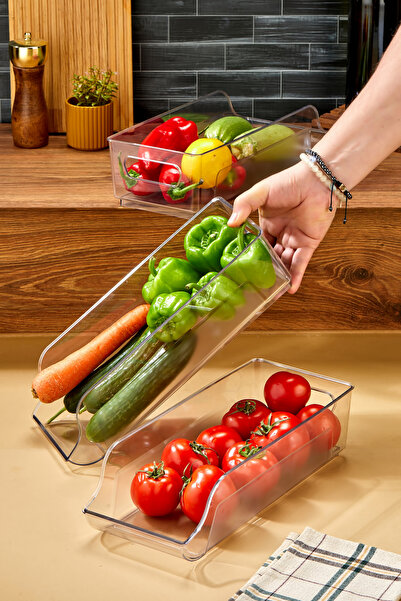 Poomy Buzdolabı & Dolap Içi Düzenleyici Kırılmaz Organizer Seti 3 Adet