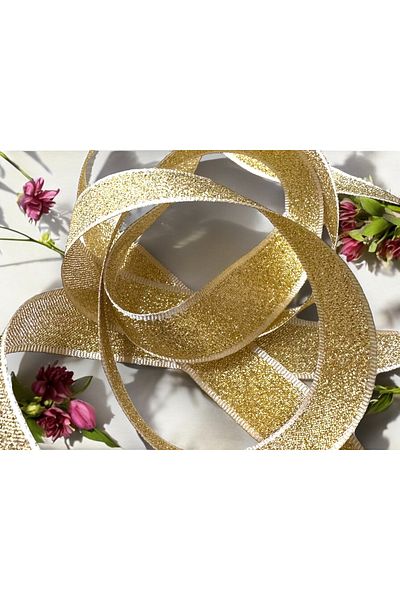 BukiroAtelier New Year's Glitter Shiny Ribbon - 2.5 cm 2 m