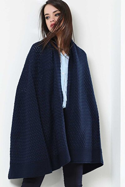 Sheilar شال تريكو محبوك على شكل سلة