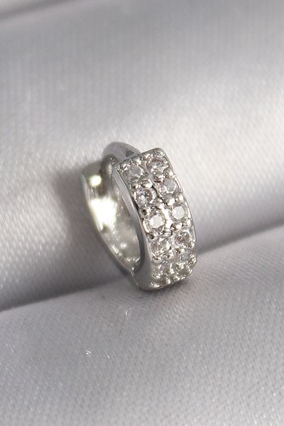 Skygo 316L Steel Silver Color Zircon Stone Tragus Piercing - Tj-Pr1305