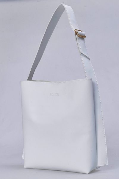 bag&more Geantă albă Trend pentru femei, geantă simplă, geantă de umăr