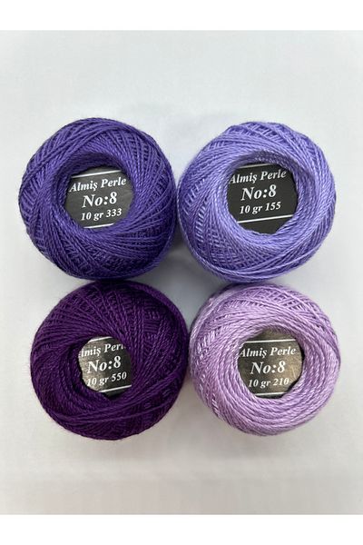 ALMİŞ Almiş Perle Etamin-Cross-Stitch 4 Thread Set (10 Gr-No:8)