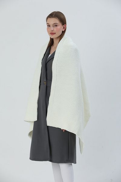 Sheilar Lings Knitted Knitwear Shoulder Shawl