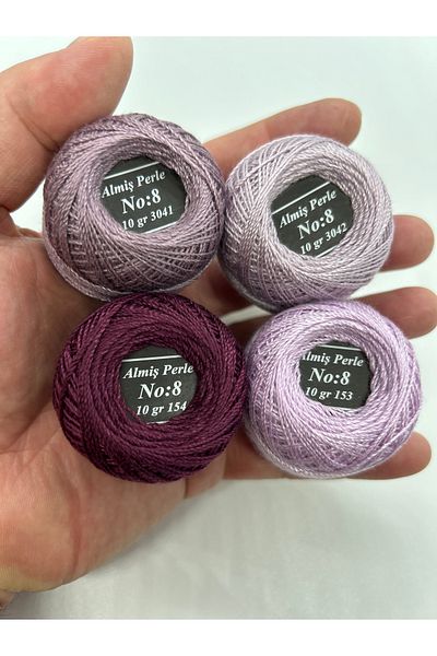 ALMİŞ Almiş Perle Etamin-Cross-Stitch 4 Thread Set (10 Gr-No:8)