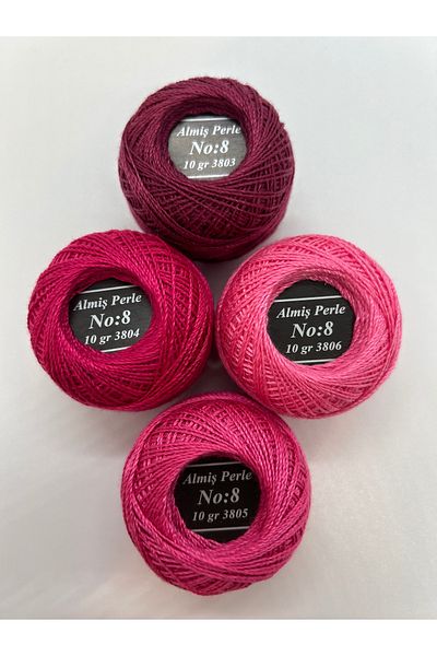 ALMİŞ Almiş Perle Etamin-Cross-Stitch 4 Thread Set (10 Gr-No:8)