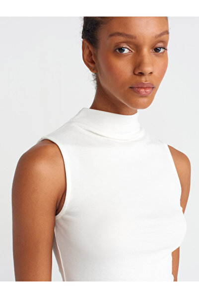 Dilvin 31399 Cotton Modal Top-Ecru
