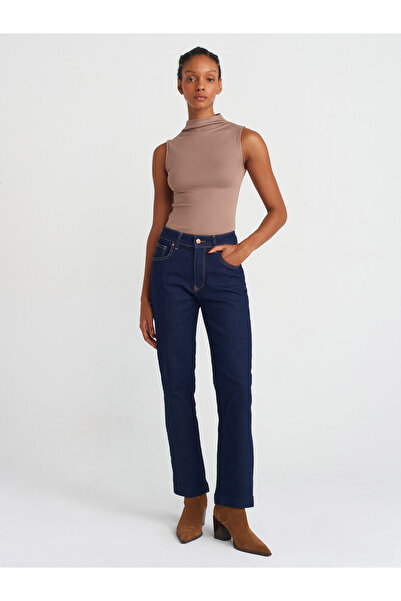 Dilvin 31399 Cotton Modal Top-Mink