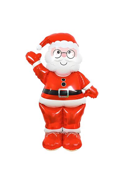 parti sürprizi 155 cm Santa Claus Foil Balloon - New Year's Party Footed, 1 Piece