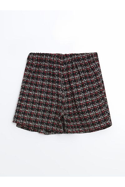 LC Waikiki Fusta scurtă pentru fete din tweed cu talie elastică LCWK