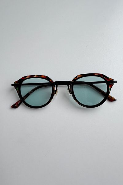 DSN Green Glass Leopard Patterned Bold Sunglasses - Frame