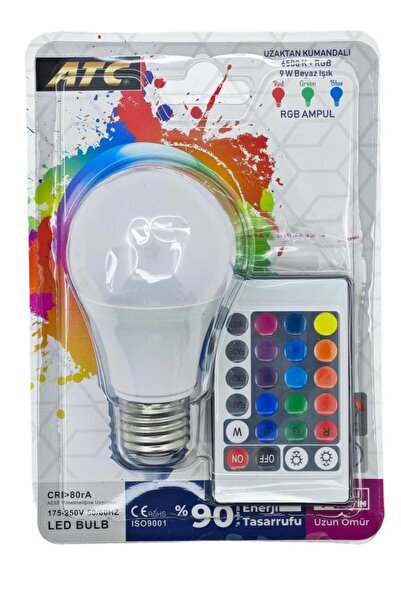 ATC Uzaktan Kumandalı RGB LED Ampül yılbaşı Süsü
