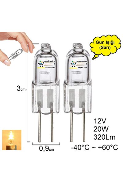 Vestel Davlumbaz Aspiratör için Lamba 2 Adet 12V Halojen Spot içi Lambası İğn...