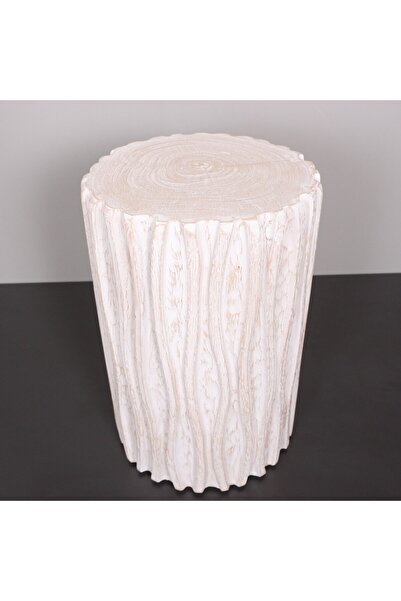 Mylamp AKSA BEYAZ FİLDİŞİ MUNGUR SEHPA 30x50 cm