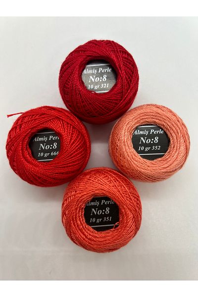ALMİŞ Almiş Perle Etamin-Cross-Stitch 4 Thread Set (10 Gr-No:8)