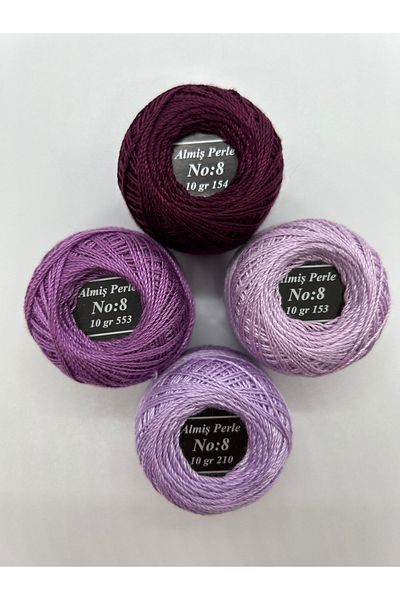 ALMİŞ Almiş Perle Etamin-Cross-Stitch 4 Thread Set (10 Gr-No:8)