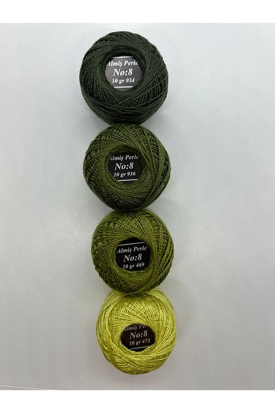 ALMİŞ Almiş Perle Etamin-Cross-Stitch 4 Thread Set (10 Gr-No:8)