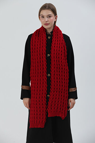 Sheilar Desenli Triko Örgü Atkı