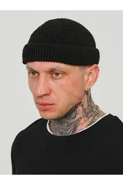 Rupen Kraft Black Hip Hop Beret - Standard Size, Short, Hipster Skullcap, Leon Beret