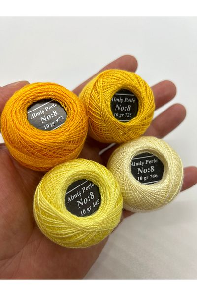 ALMİŞ Almiş Perle Etamin-Cross-Stitch 4 Thread Set (10 Gr-No:8)