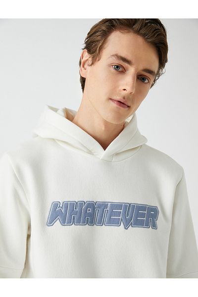 Koton Φούτερ Oversize με κουκούλα με κεντημένη λεπτομέρεια στην τσέπη