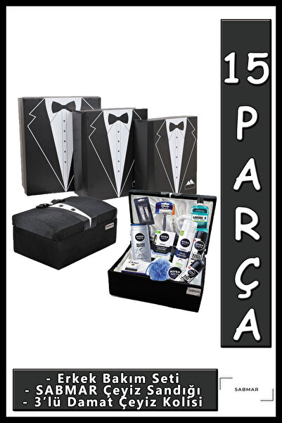 NIVEA Erkek Nişan BohçasıDamat Bohçası Erkek Bakım Seti Nişan Bohçası 3'lü Damat Çeyiz Kolisi 9022023