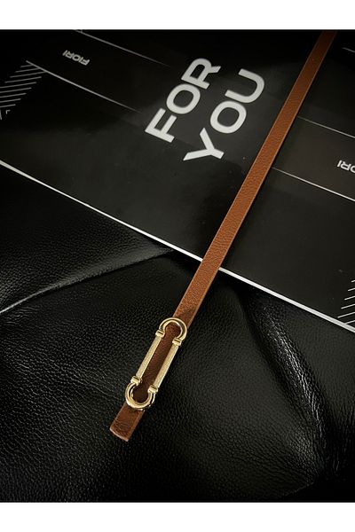 Fiori حزام رفيع بإبزيم ذهبي، حزام بنطلون، حزام قميص، حزام معطف، حزام فستان