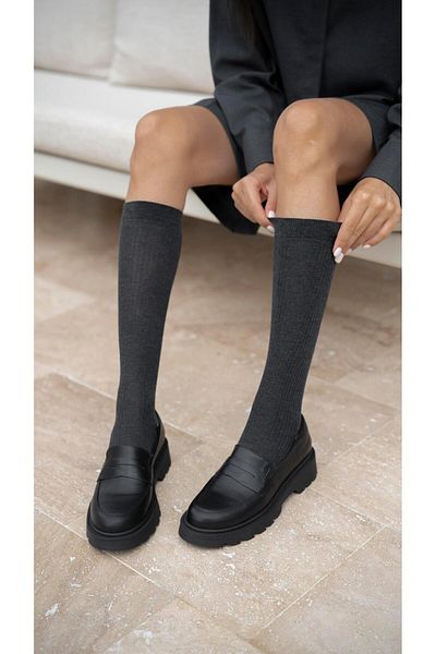 ECENİN BUTİĞİ Orban Black Genuine Leather Women's Loafers