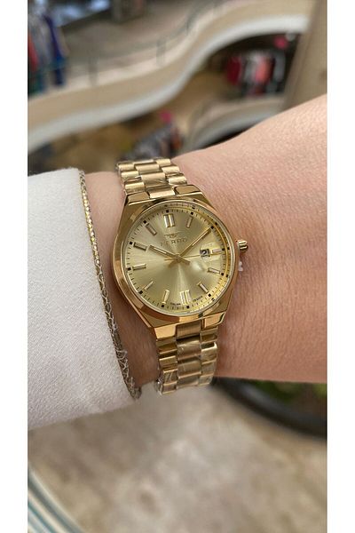 FERRO Quartz Steel Gold Color 30 mm Women's Watch