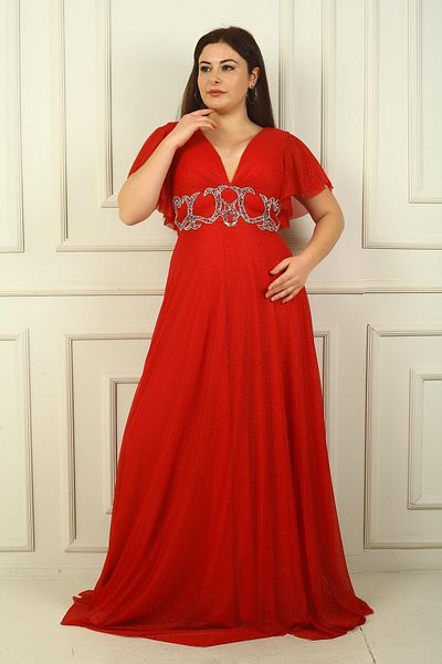 By Saygı Rochie de seară pentru femei, față, spate, cu decolteu în V, cu căptușeală brodata cu pietre, argintiu, mărime mare