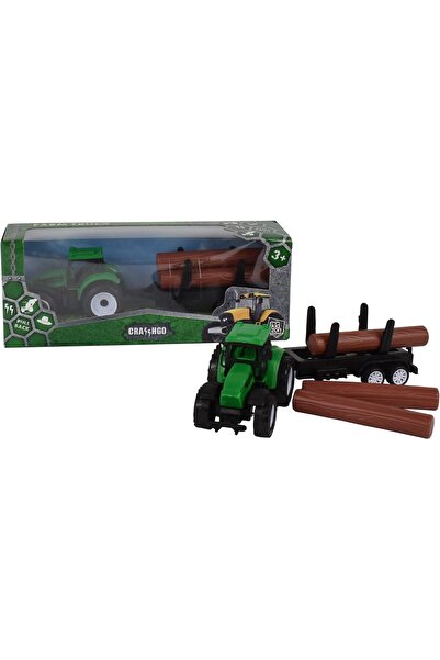 Brother Toys Yüksek Kaliteli Römork'lu Oyuncak Traktör Çek Bırak Odun Taşıyan...