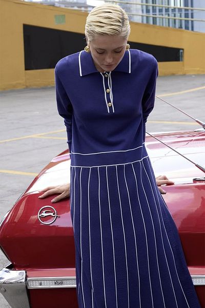 Missemramiss Κομψό Πλεκτό Φόρεμα 4586 Navy Blue