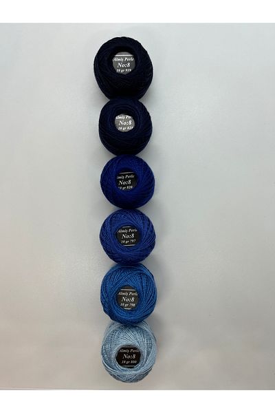ALMİŞ Alış Perle Etamin-Cross Stitch 6'Li Thread Set (10 Gr-No:8)