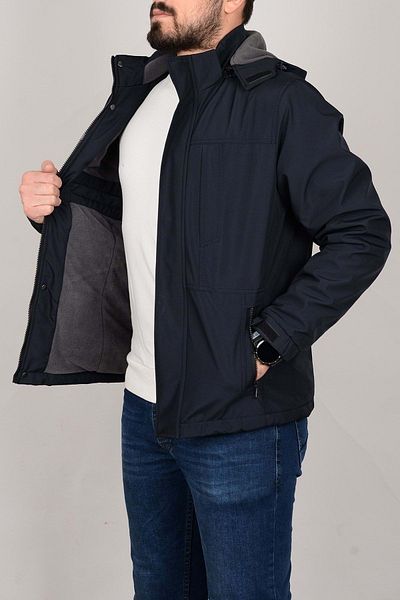 TANİŞ GİYİM Ανδρικό Ripstop Water Repellent Fabric Mountain Coat με Fleece εσωτερικά