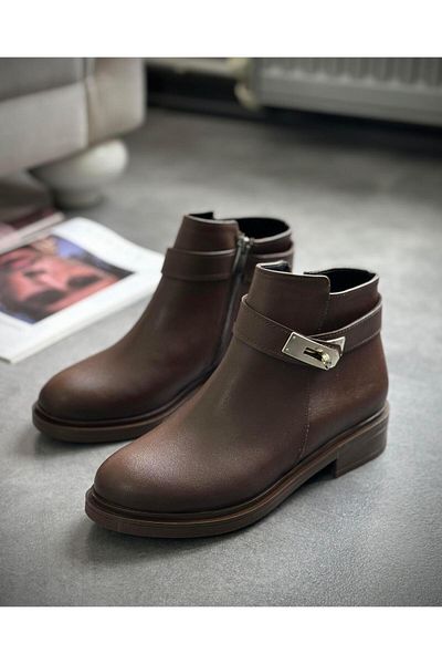 Zuum Oman Brown Color Daily Γυναικείες Μπότες - Μήκος Αστραγάλου