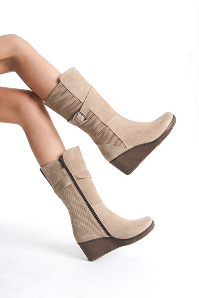 Elile Shoes Hakiki Deri 34-35 Numaradan 41-42-43-44 Numaraya Kadar Geniş Baldır Kadın Uzun Bot