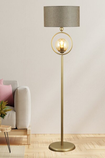 Taşcan Aydınlatma Odin Tekli Eskitme Beyaz Camlı Lambader Açık Kahve Şapka