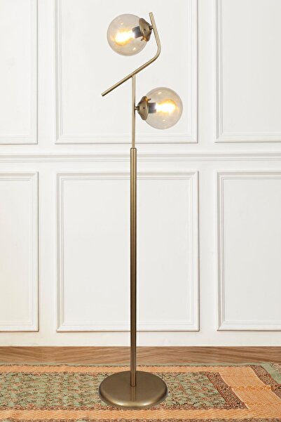 Taşcan Aydınlatma Lugo 2 Li Eskitme Lambader Bal Camlı Modern , Oturma Odası ,Yatak Odası , Salon Lambader