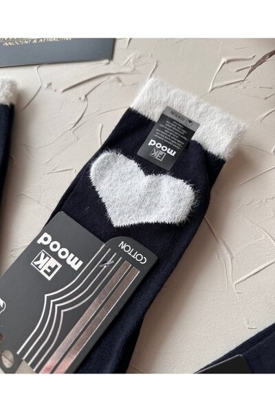 İntive Lingerie FK Mood Памучни Плюшени Сърца Детайли Безшевни Сладки Парфюмирани Безшевни Чорапи с Пръсти