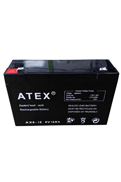 ATEX 12ah Bakımsız Kuru Akü Ax-6v