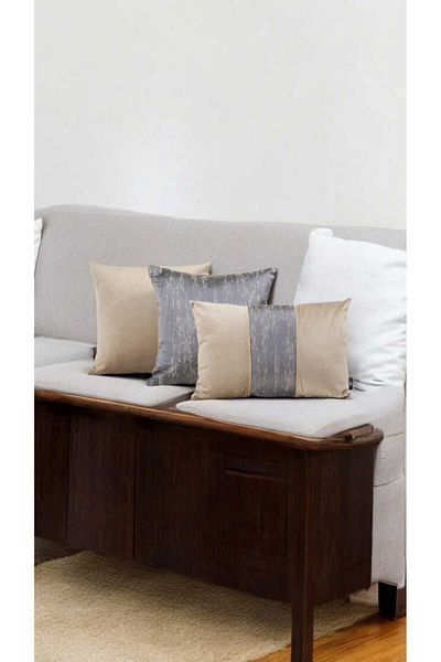 LUX VIE Set de 3 huse de pernă din material textil