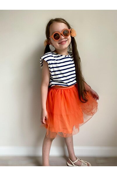 miabambim Fusta tutu pentru fete portocaliu