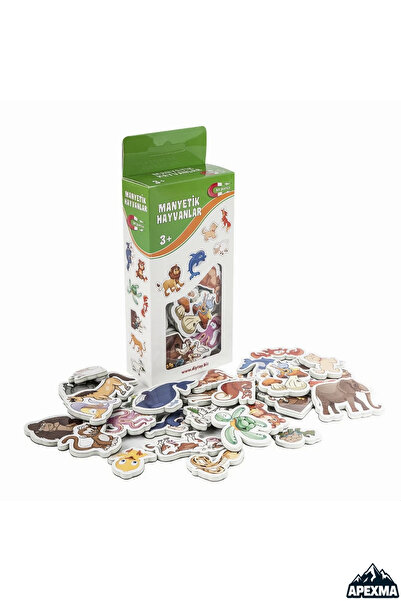 Apexma Manyetik Mıknatıslı Hayvanlar Eğitici Hayvanları Tanıma Buzdolabı Sticker Oyuncak Magnet