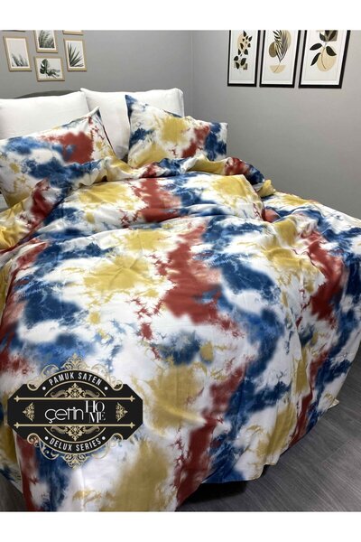 Çetinhome Çetinhome Мерсеризована бавовняна сатинова двоспальна постільна біл...