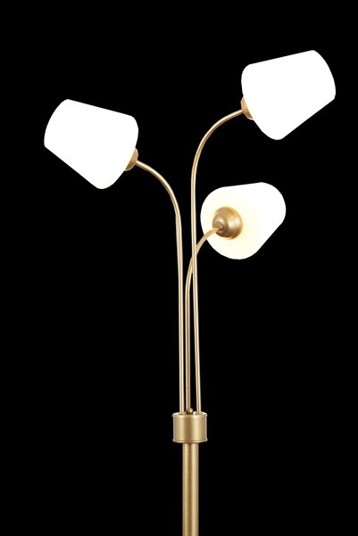 Taşcan Aydınlatma Zambak 3 Lü Eskitme Lambader Ermando CM Modern Oturma Odası, Yatak Odası, Salon Lambader